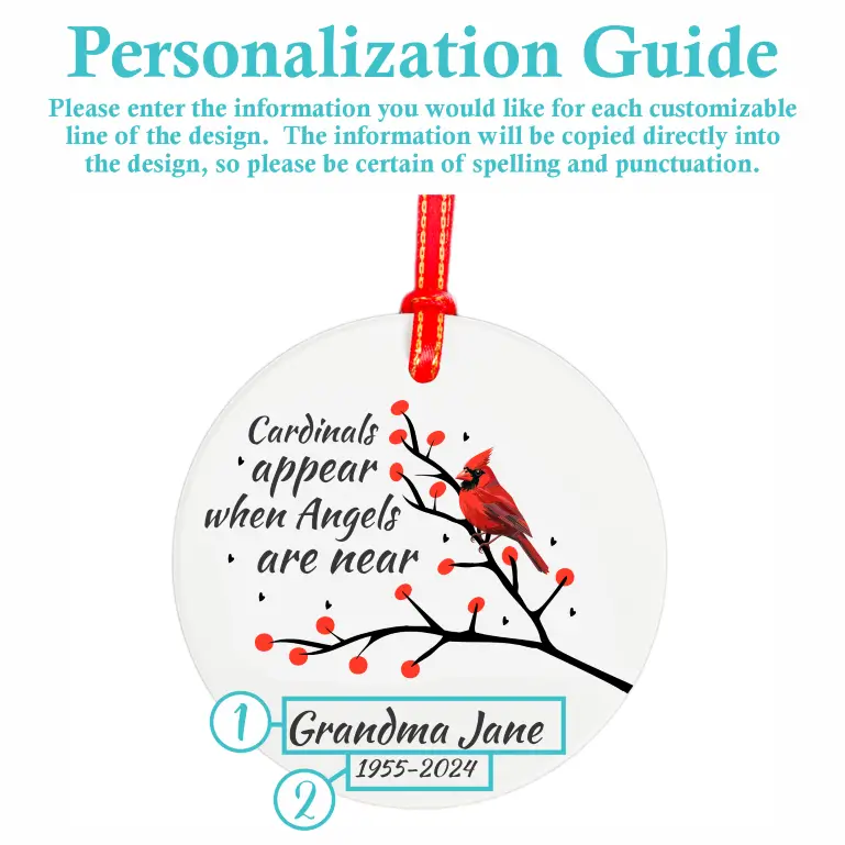 Memorial Cardinal | Ceramic Tree Ornament